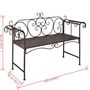 Voir la diapositive 6 : VIDAXL Banc de jardin 132 cm Acier Antique Marron