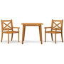Voir la diapositive 2 : VIDAXL Ensemble a manger de jardin 3 pcs Bois d'acacia solide