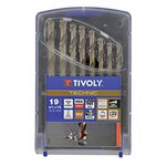 TIVOLY Coffret forets TECHNIC HSS 19 pièces métal, Diam.1 à 10 mm TIVOLY