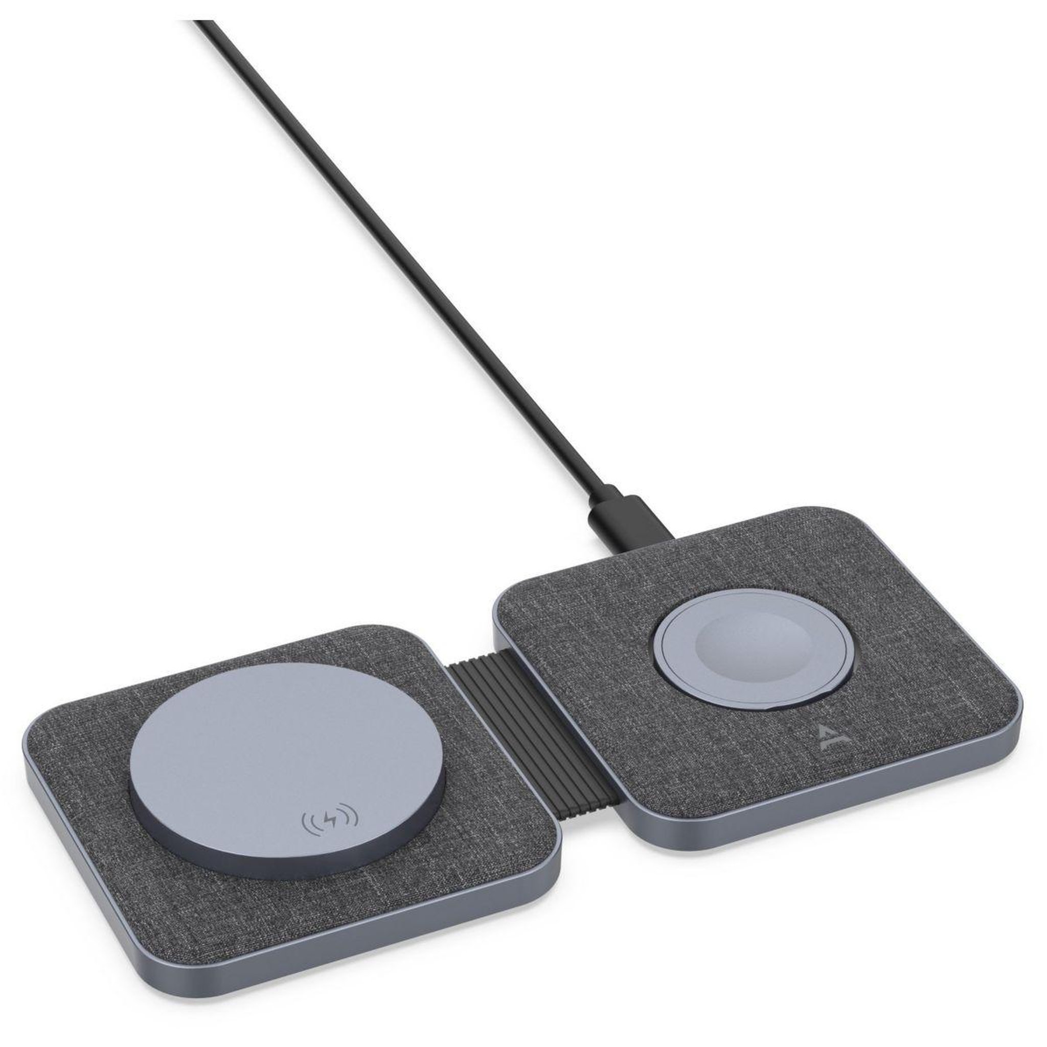 ADEQWAT Chargeur sans fil magsafe 2 en 1 plat pliable 15w