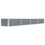Voir la diapositive 2 : VIDAXL Lit sureleve de jardin Acier galvanise 320x40x45 cm Gris