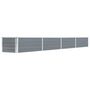 Voir la diapositive 2 : VIDAXL Lit sureleve de jardin Acier galvanise 320x40x45 cm Gris