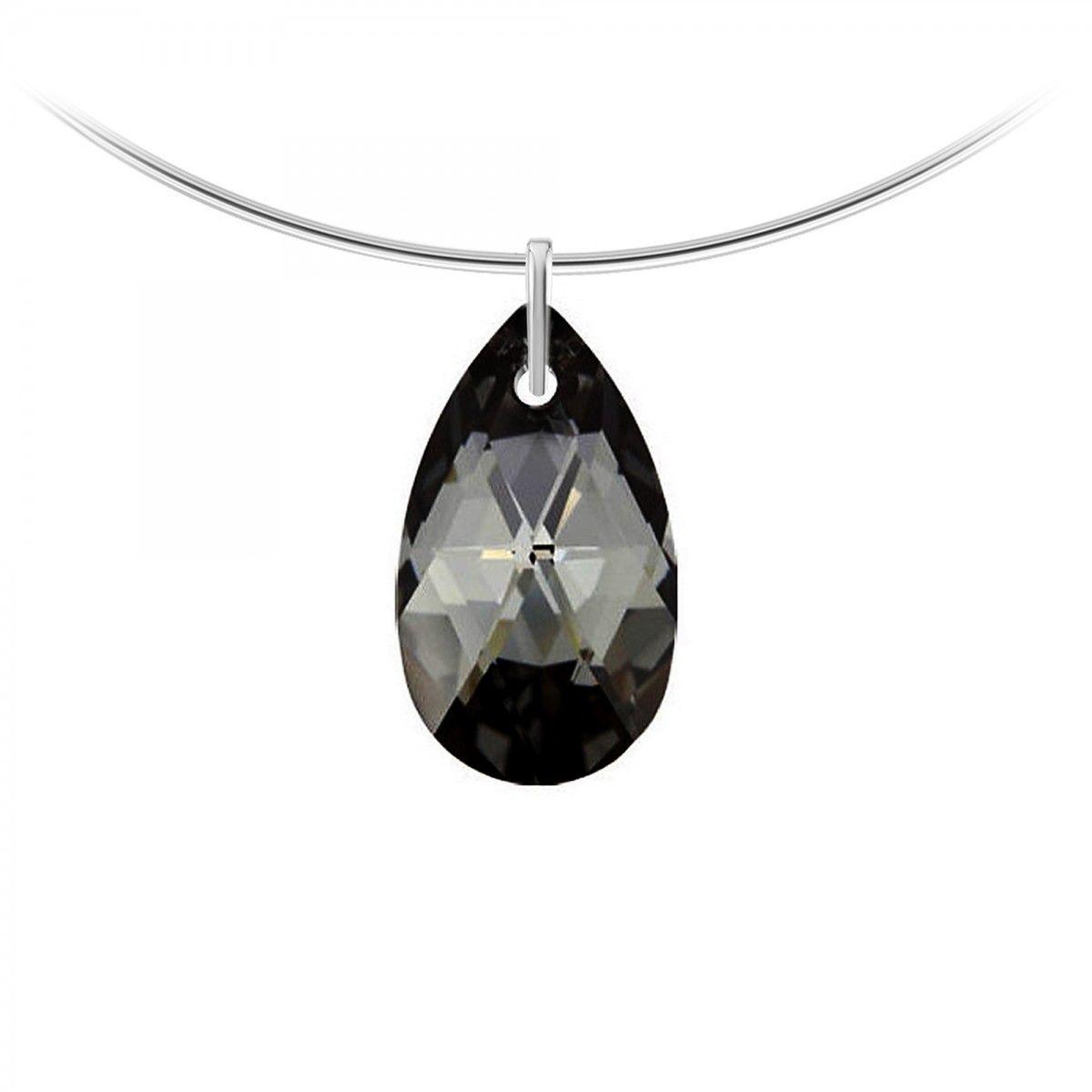 SC CRYSTAL Collier ras de cou orné de Cristaux scintillants