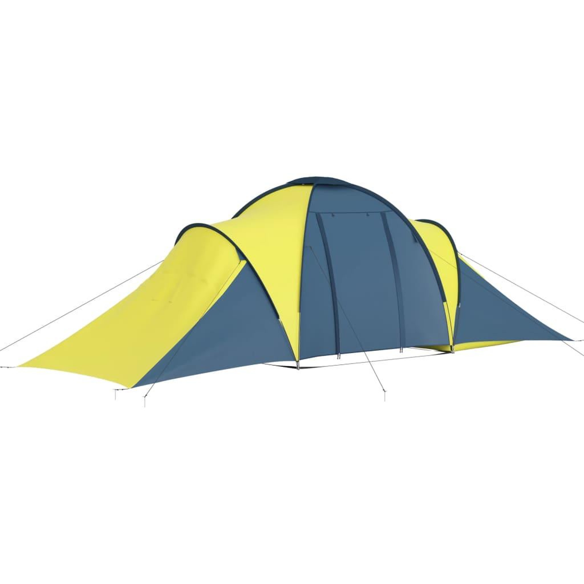 Voir la diapositive 3 : VIDAXL Tente de camping pour 6 personnes bleu et jaune