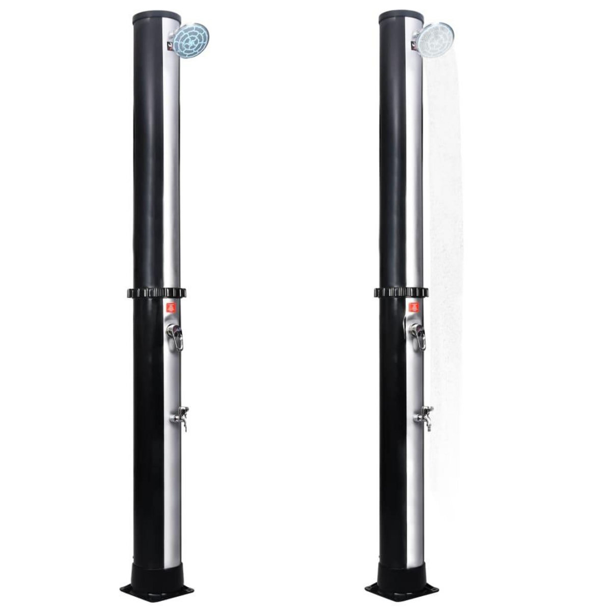 VIDAXL Douche solaire d'exterieur avec pomme de douche et robinet 40 L