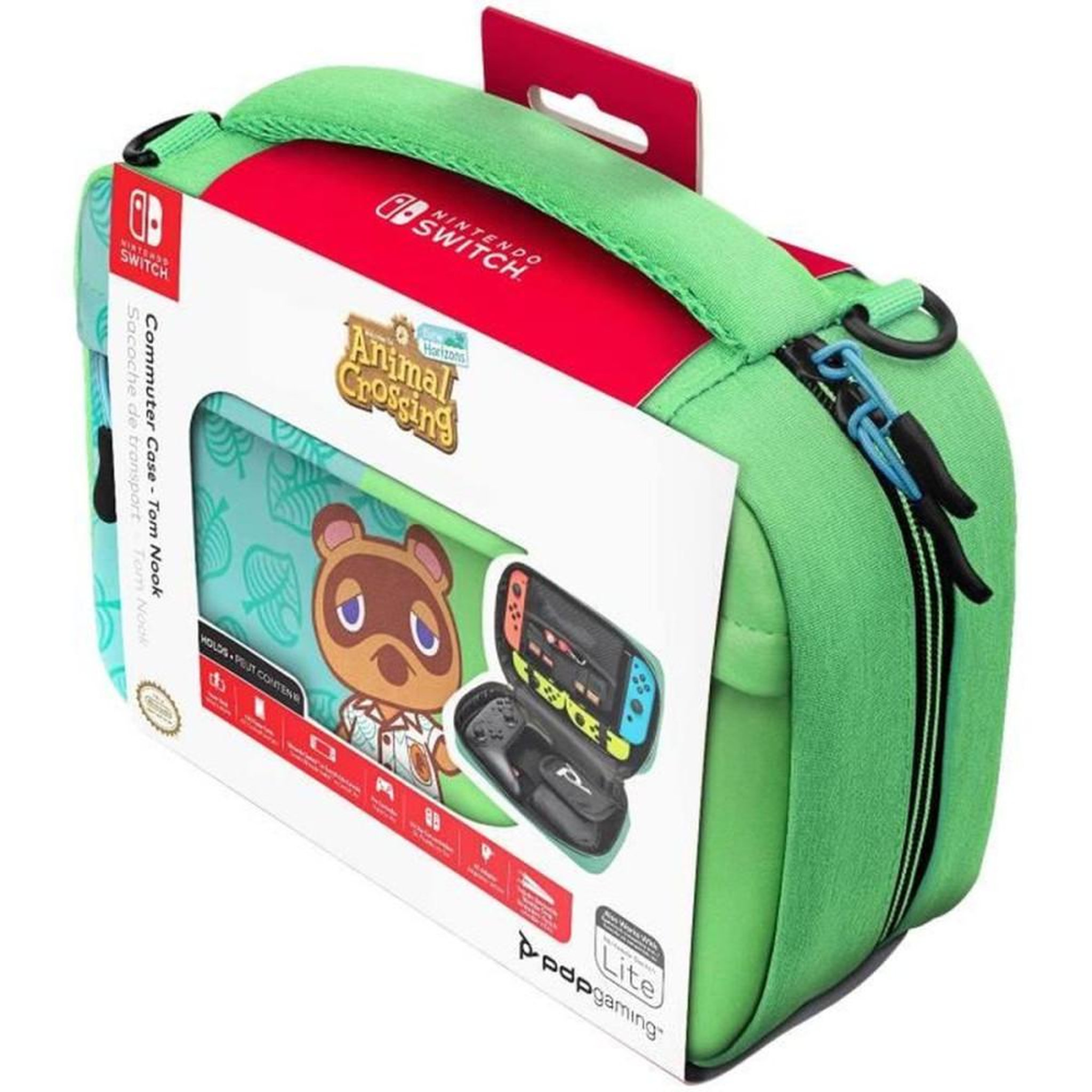Voir la diapositive 2 : PDP Housse de transport PDP Animal Crossing pour Nintendo Switch, Switch Lite et OLED bleu vert