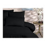 Voir la diapositive 4 : GENERIQUE Parure de lit - 1 housse de couette 220 x 240 cm + 2 taies d'oreiller 60 x 60 cm - 70% polyester, 30% coton - Noir