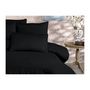Voir la diapositive 4 : GENERIQUE Parure de lit - 1 housse de couette 220 x 240 cm + 2 taies d'oreiller 60 x 60 cm - 70% polyester, 30% coton - Noir