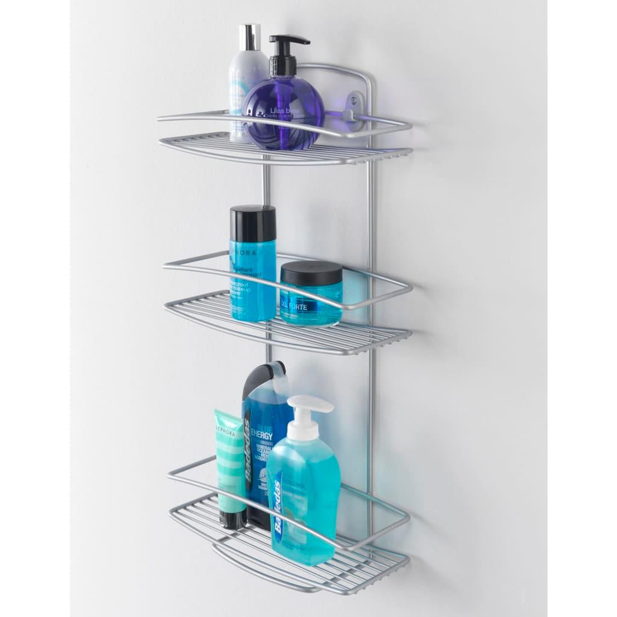 Voir la diapositive 3 : Metaltex Metaltex Support de douche a 3 niveaux Onda Argente
