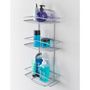 Voir la diapositive 3 : Metaltex Metaltex Support de douche a 3 niveaux Onda Argente