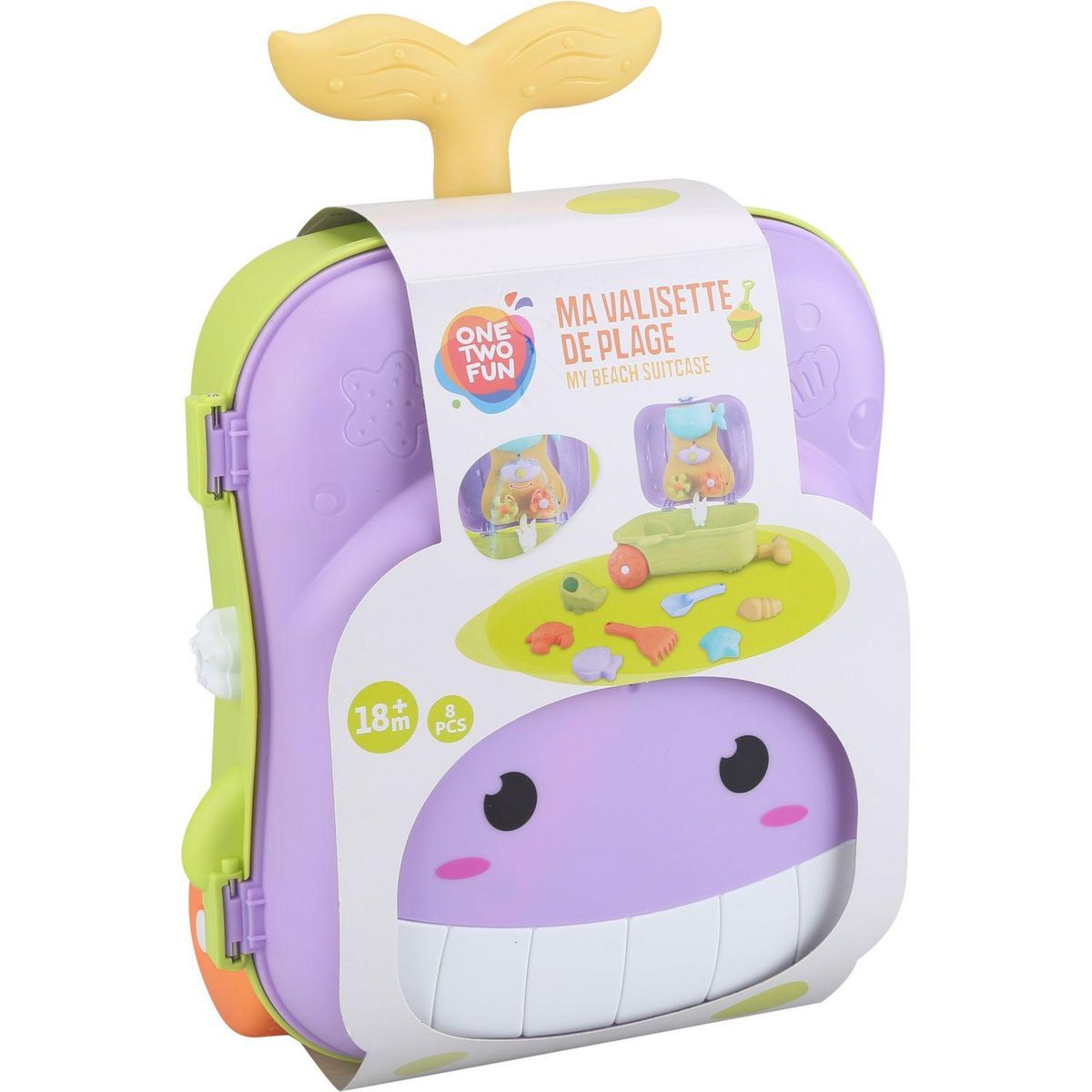 One Two Fun Valise de jouets de plage