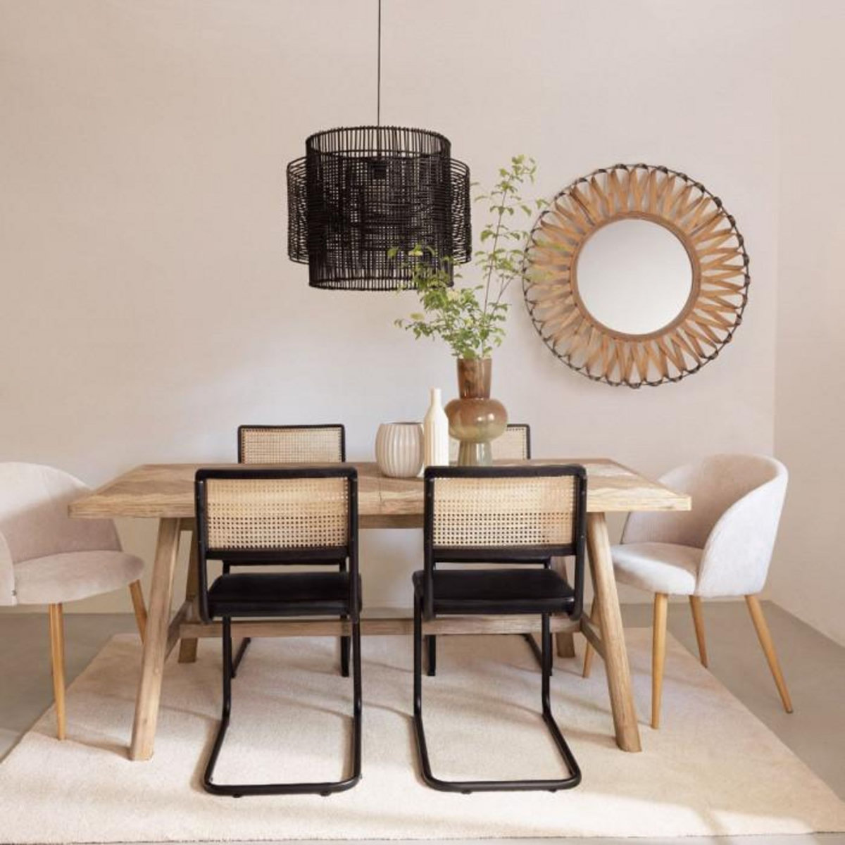 ATMOSPHERA Vase Design  Cloudy  40cm Ambre