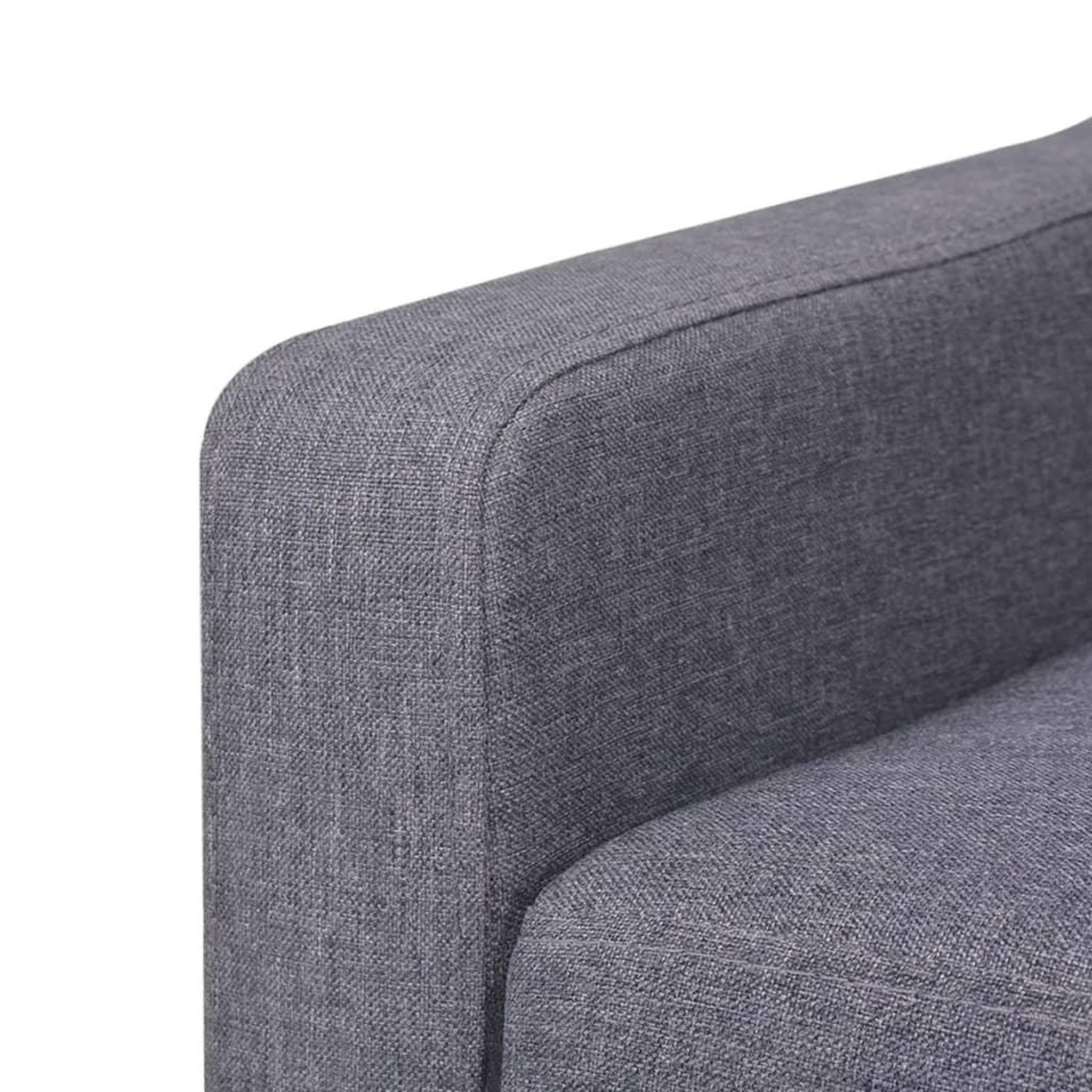 Voir la diapositive 5 : VIDAXL Canape a 3 places tissu gris