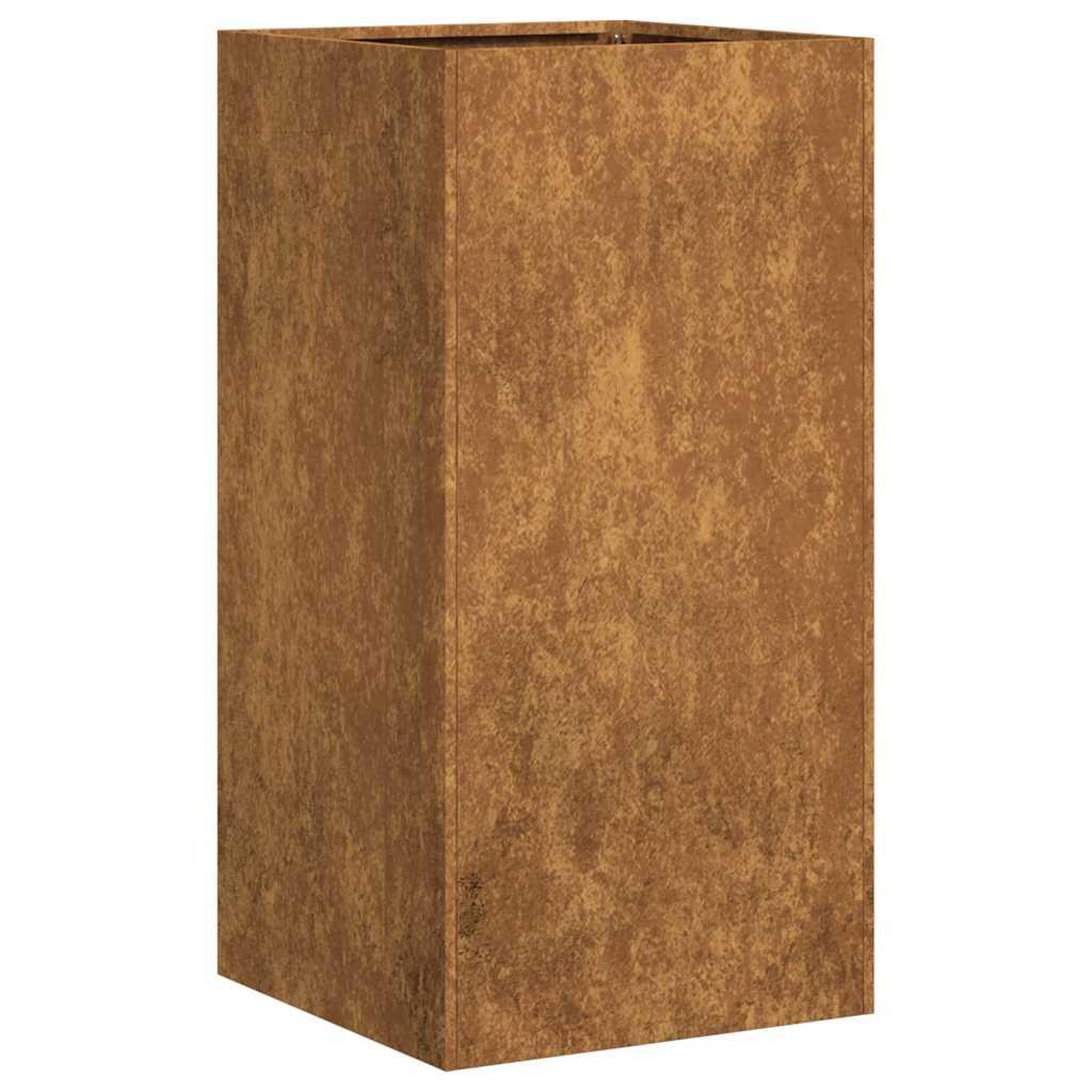 Voir la diapositive 2 : VIDAXL Jardiniere rouille 40x40x80 cm acier inoxydable