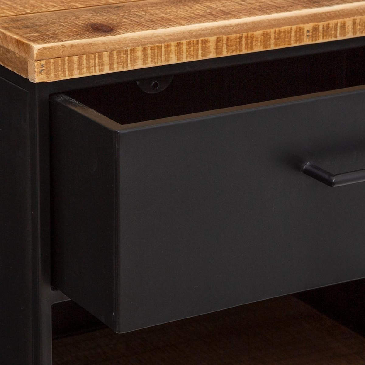 ATMOSPHERA Table de Chevet 1 Tiroir  Cierna  63cm Noir