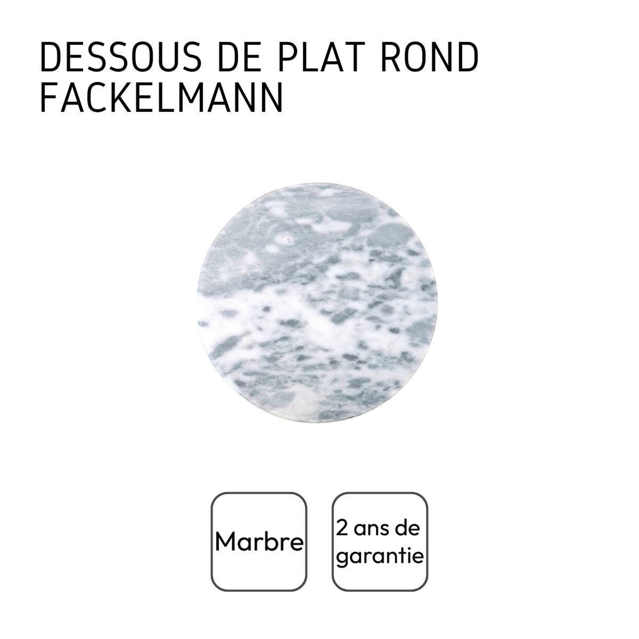Voir la diapositive 4 : Fackelmann Dessous de plat en marbre rond de 18 cm fackelmann basic