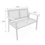 Voir la diapositive 4 : SWEEEK Banc d'extérieur 2 places en bois d'acacia 113x66x86cm MANABI
