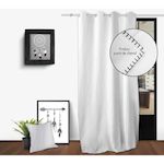 SOLEIL D'OCRE Rideau oeillets en coton lavé 135x250 cm SPIRIT, par Soleil d'Ocre. Coloris disponibles : Blanc, Gris, Jaune, Vert