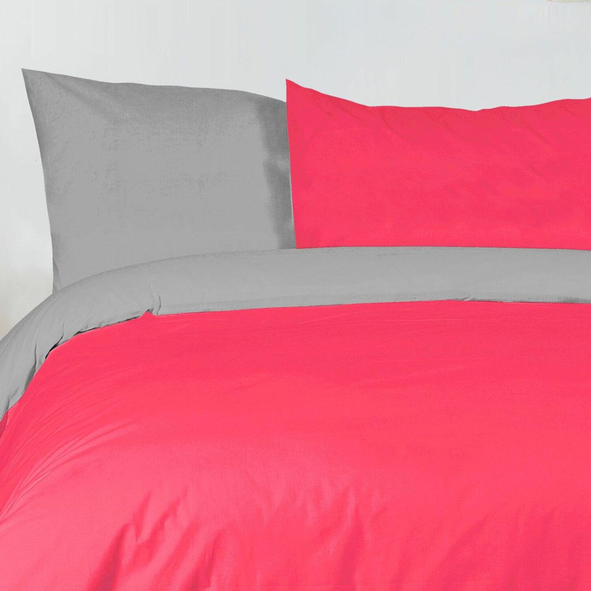 Voir la diapositive 4 : Home collection Parure housse de couette 100% coton 57fils bicolore