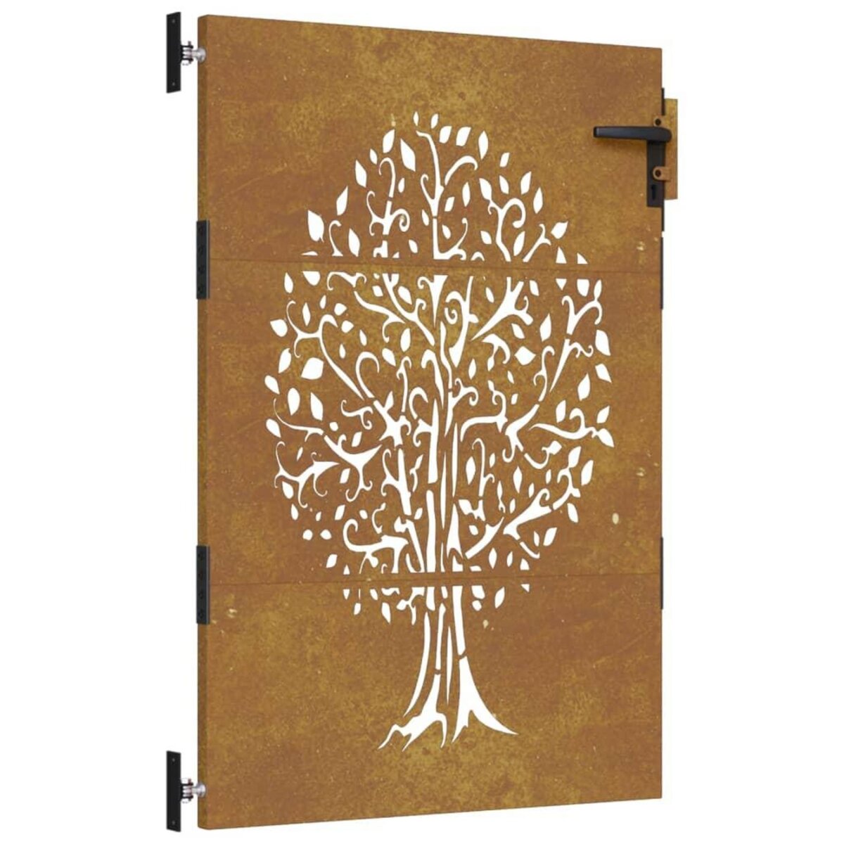 VIDAXL Portail de jardin 85x125 cm acier corten conception de l'arbre