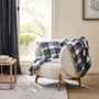 Voir la diapositive 4 : Paris Prix Coussin Tartan en Velours  Ecossais  45x45cm Anthracite