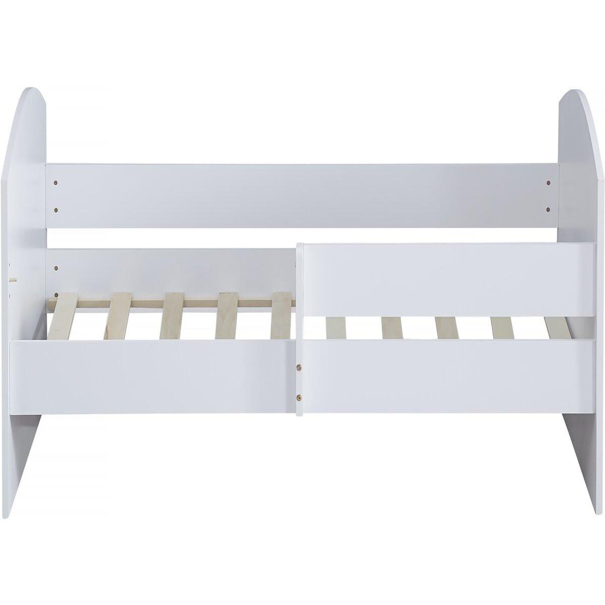 Voir la diapositive 4 : Habitat et Jardin Lit enfant avec barrière  victoria  - bois - blanc - 80 x 160 cm