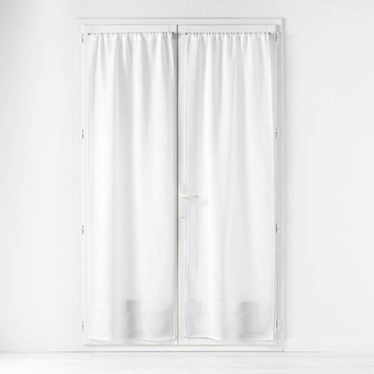 Paris Prix Paire de Voilages Passe-Tringle  Haltona  70x240cm Blanc