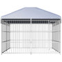Voir la diapositive 2 : VIDAXL Chenil d'exterieur avec toit pour chiens 300 x 300 x 200 cm