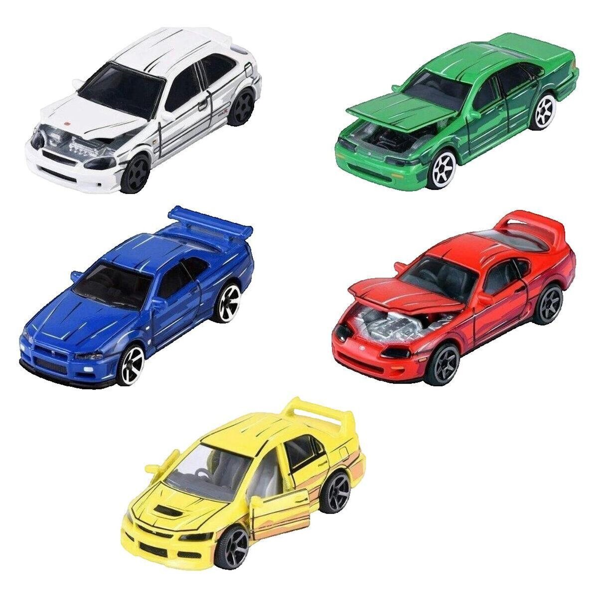 MARLETTE Petites voitures Majorette Coffret Japan Series 5 modèles miniatures 1/64