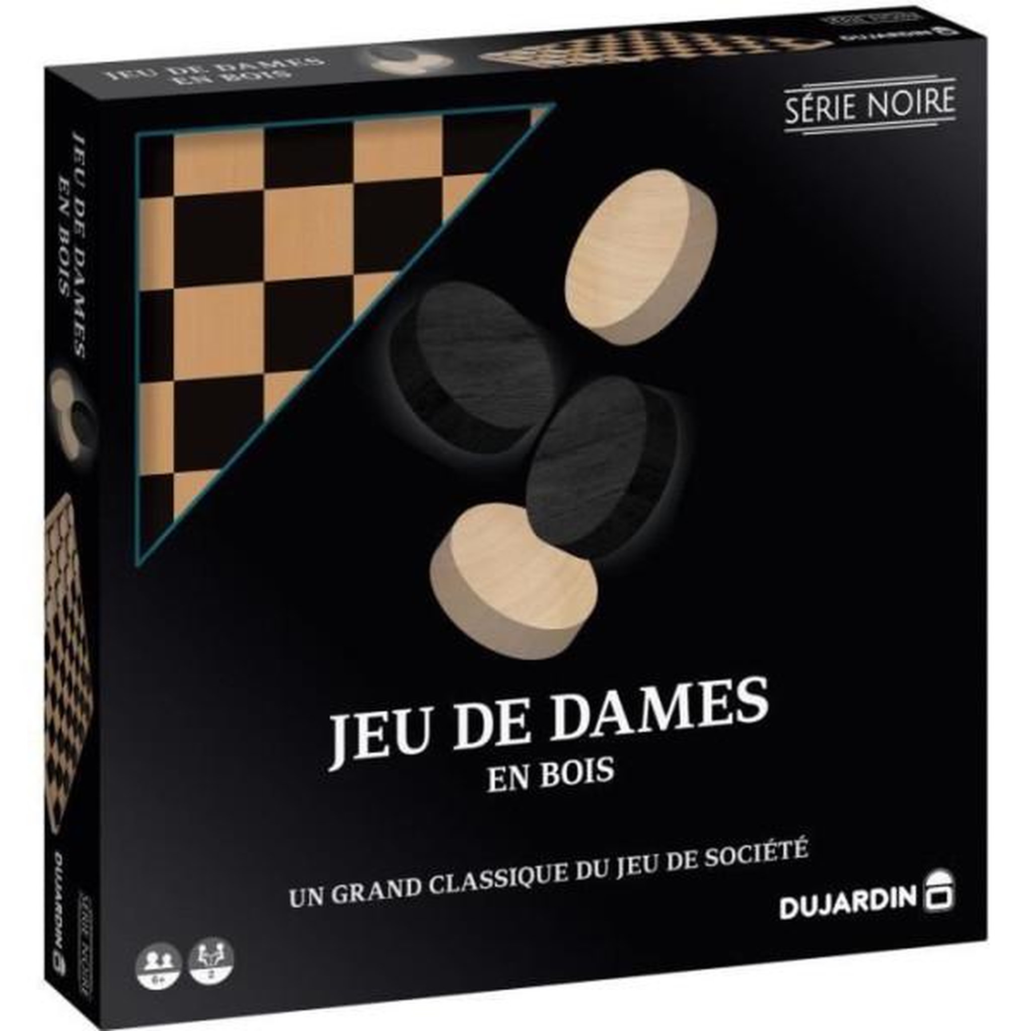 Voir la diapositive 2 : Dujardin Série Noire - Dames Plateau - Jeu de société - DUJARDIN - Des 7 ans
