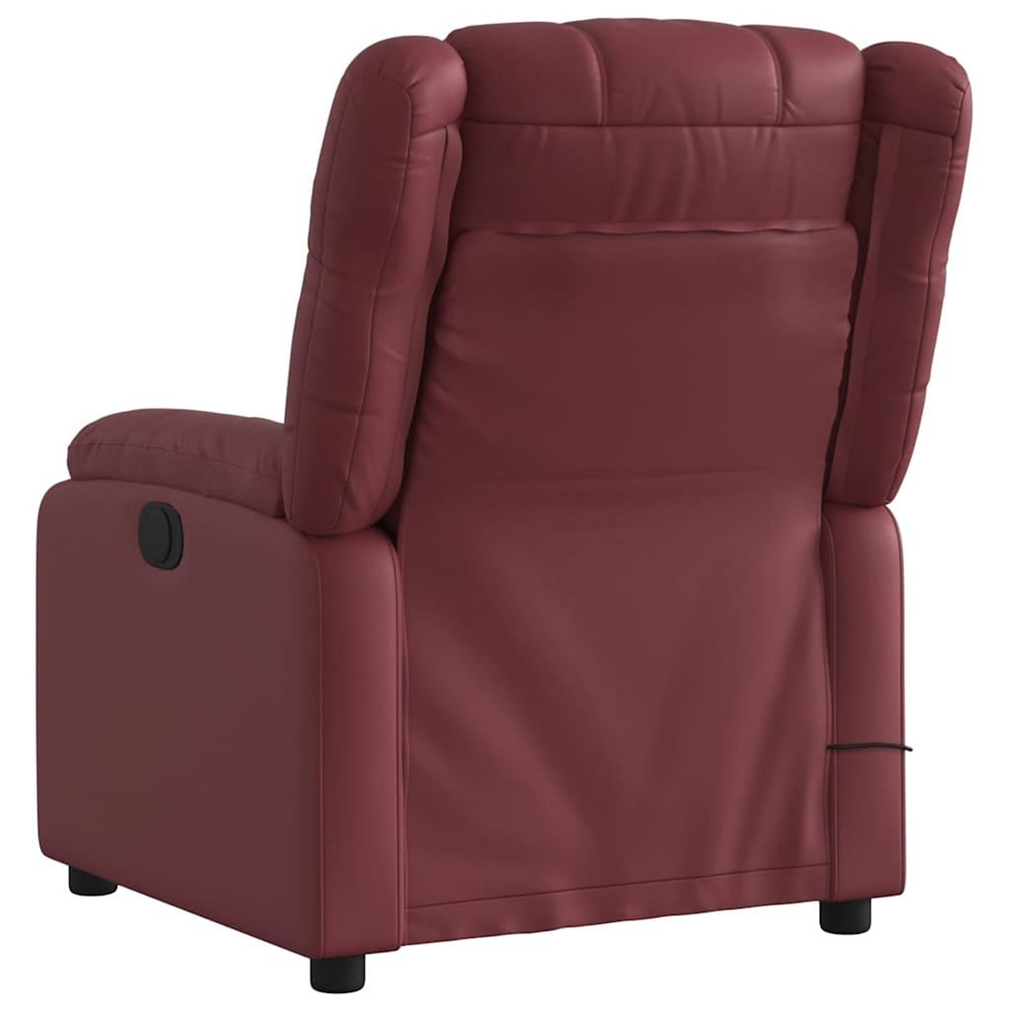 Voir la diapositive 5 : VIDAXL Fauteuil de massage inclinable electrique rouge bordeaux
