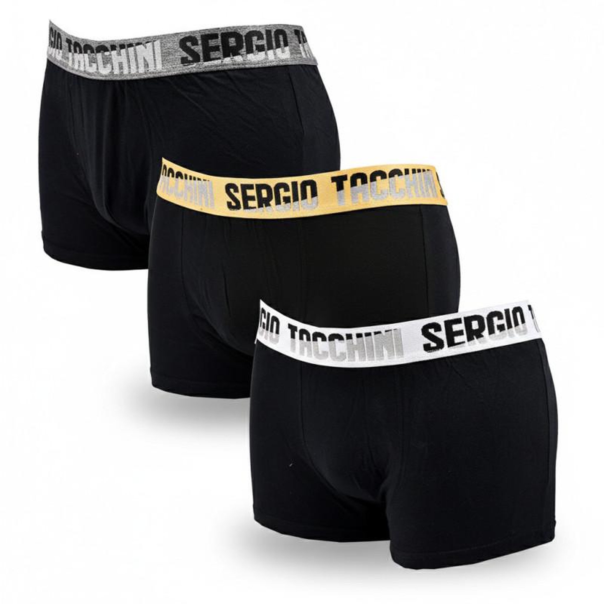 Voir la diapositive 1 : SERGIO TACCHINI Sergio Tacchini Pack de Boxers Homme Lot de 3