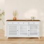 Voir la diapositive 2 : Rendez vous déco Buffet en bois recyclé blanc effet vieilli - Casa
