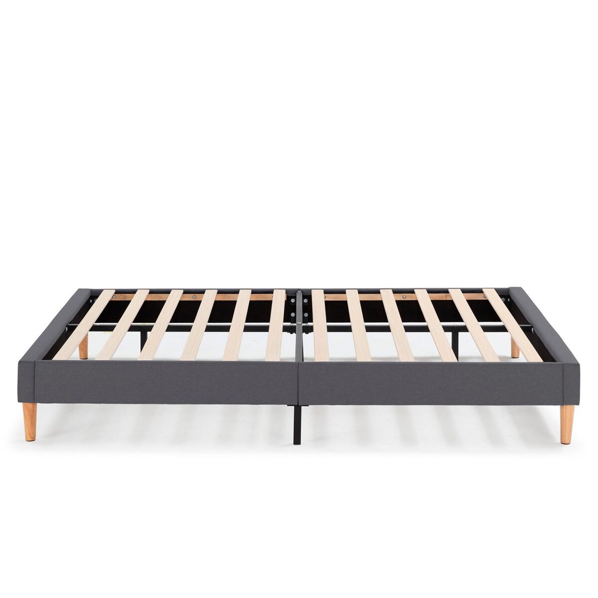 VS VENTA-STOCK Sommier tapissier Aura 140x200 cm Gris Foncé, Hauteur 30 cm