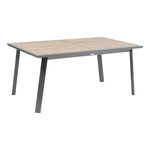 HESPERIDE Table de jardin extensible en aluminium effet bois 10 places PAVANE. Coloris disponibles : Gris, Beige