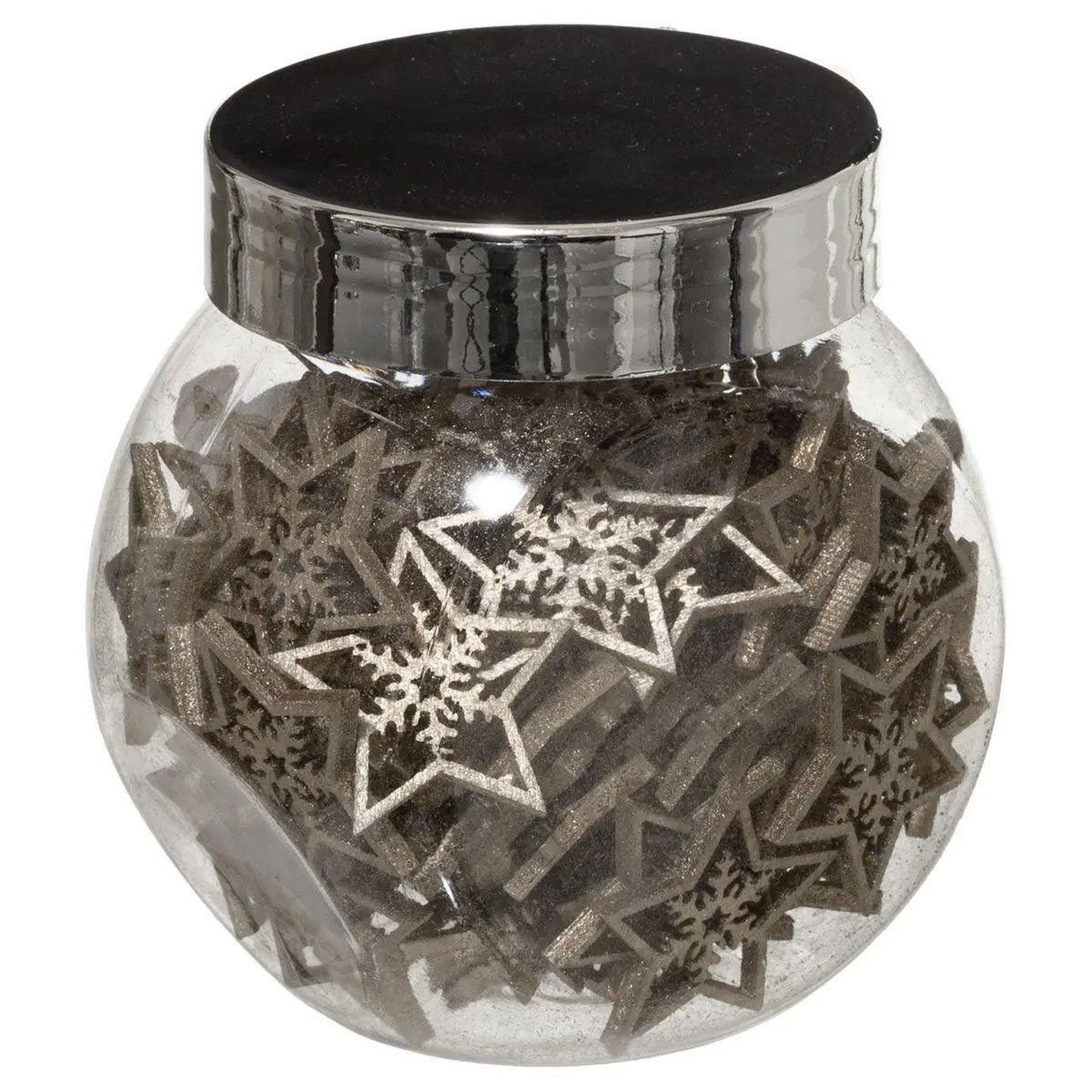 Voir la diapositive 1 : ATMOSPHERA Lot de 100 étoiles en bois  bocal  7cm or