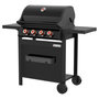 Voir la diapositive 1 : BRASERO Barbecue à gaz 4 brûleurs easy clean SPRING