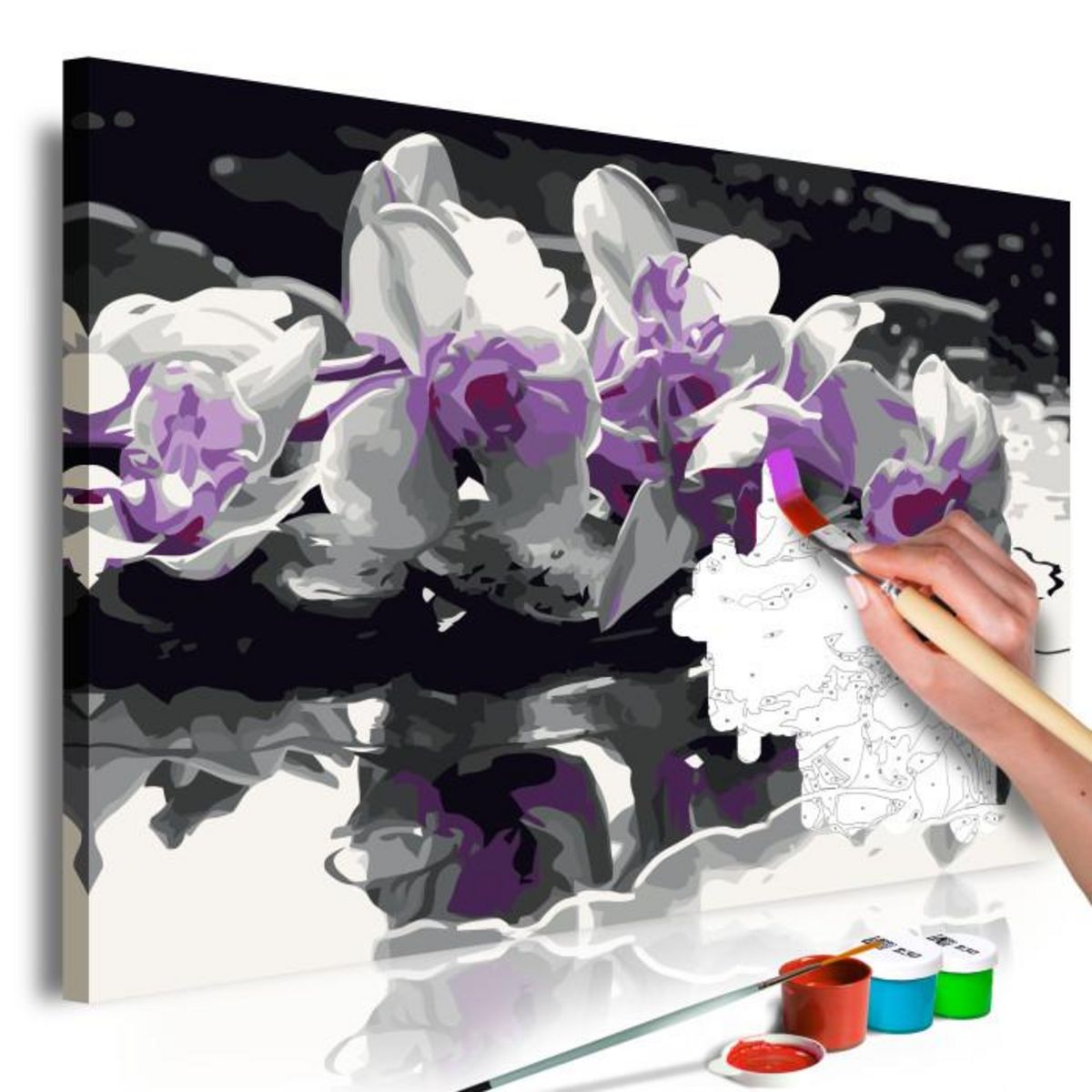 Paris Prix Tableau à Peindre Soi-Même  Orchidée Violette II  40x60cm