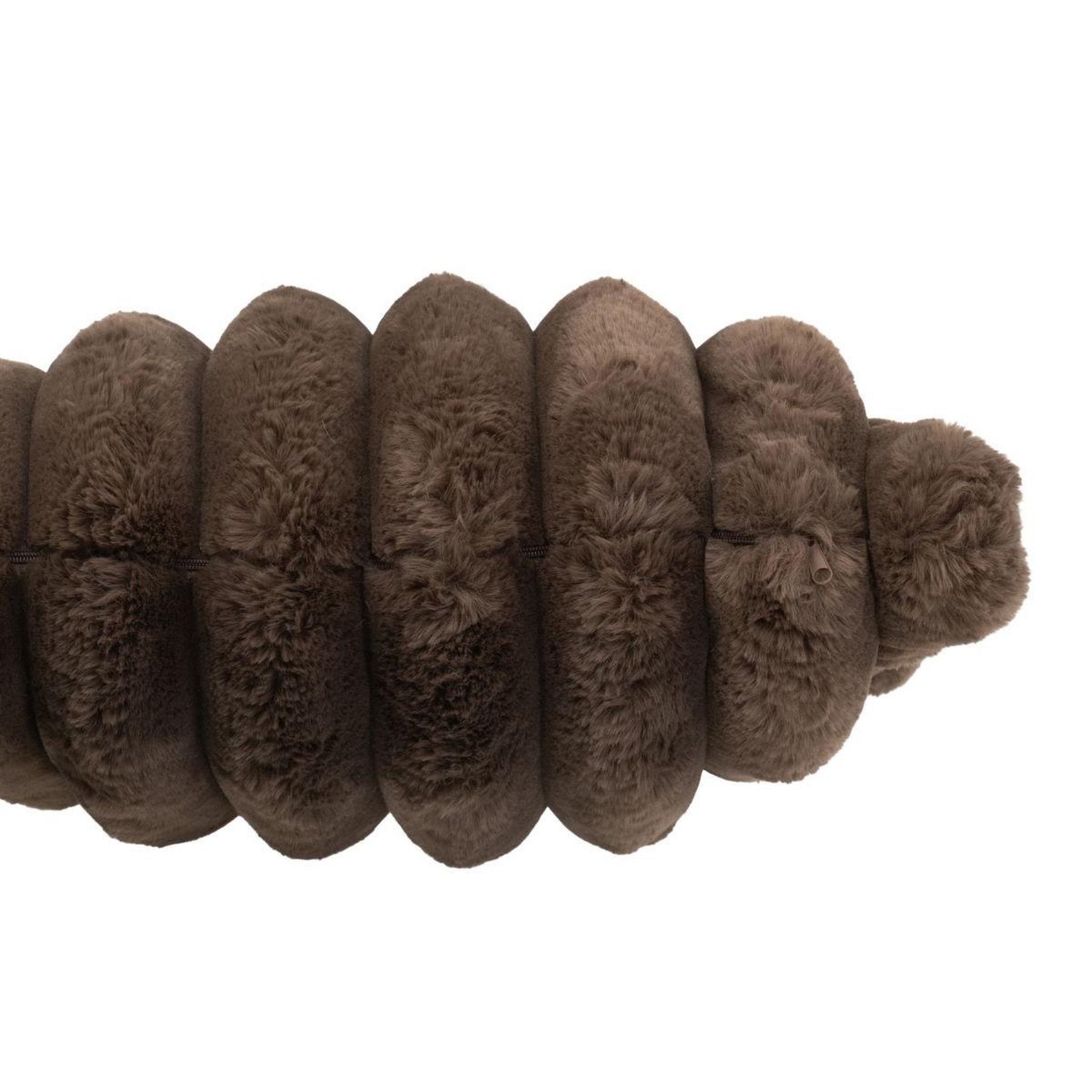 Voir la diapositive 2 : J-LINE Coussin déco  corduroy  45x45cm chocolat