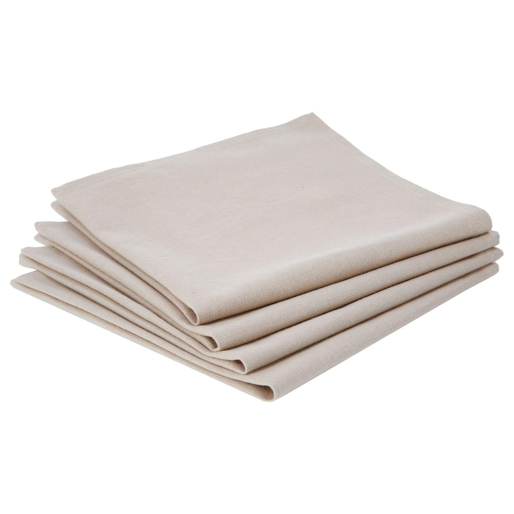 ATMOSPHERA 4 Serviettes de table - Coton. Coloris disponibles : Gris