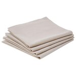 ATMOSPHERA 4 Serviettes de table - Coton. Coloris disponibles : Gris