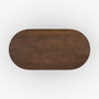 Voir la diapositive 3 : MAISON PAVANE Table ovale en bois de manguier massif 6 places-Alix