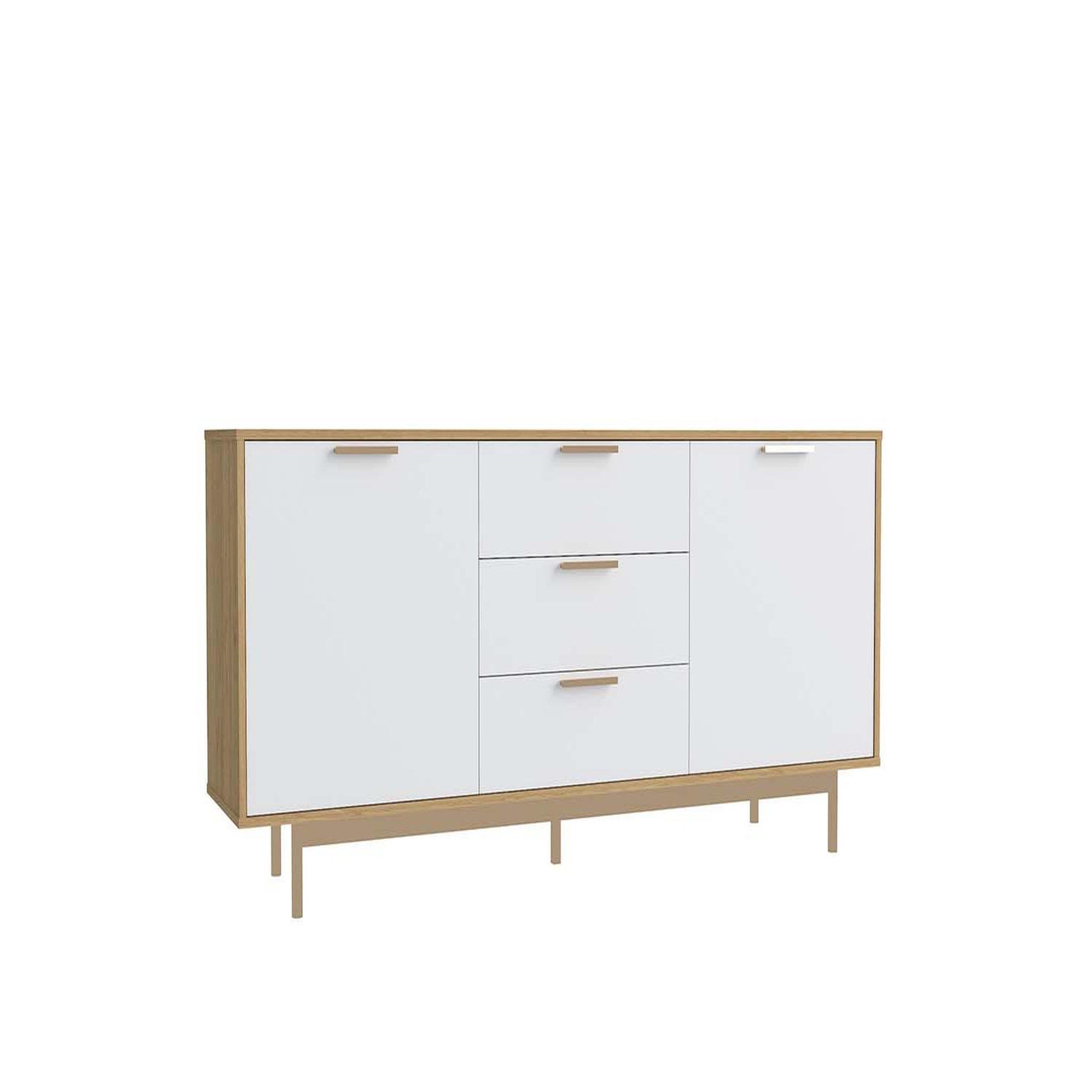 CONCEPT USINE Buffet scandinave blanc et bois naturel fyn