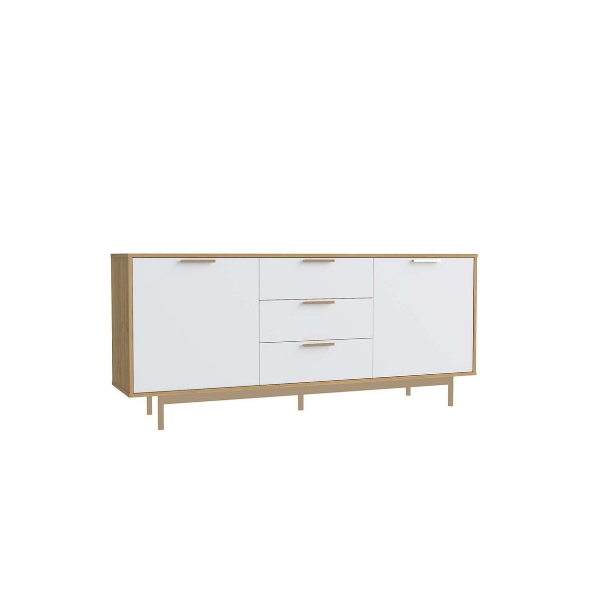 CONCEPT USINE Buffet scandinave blanc et bois naturel FYN