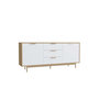 Voir la diapositive 1 : CONCEPT USINE Buffet scandinave blanc et bois naturel FYN