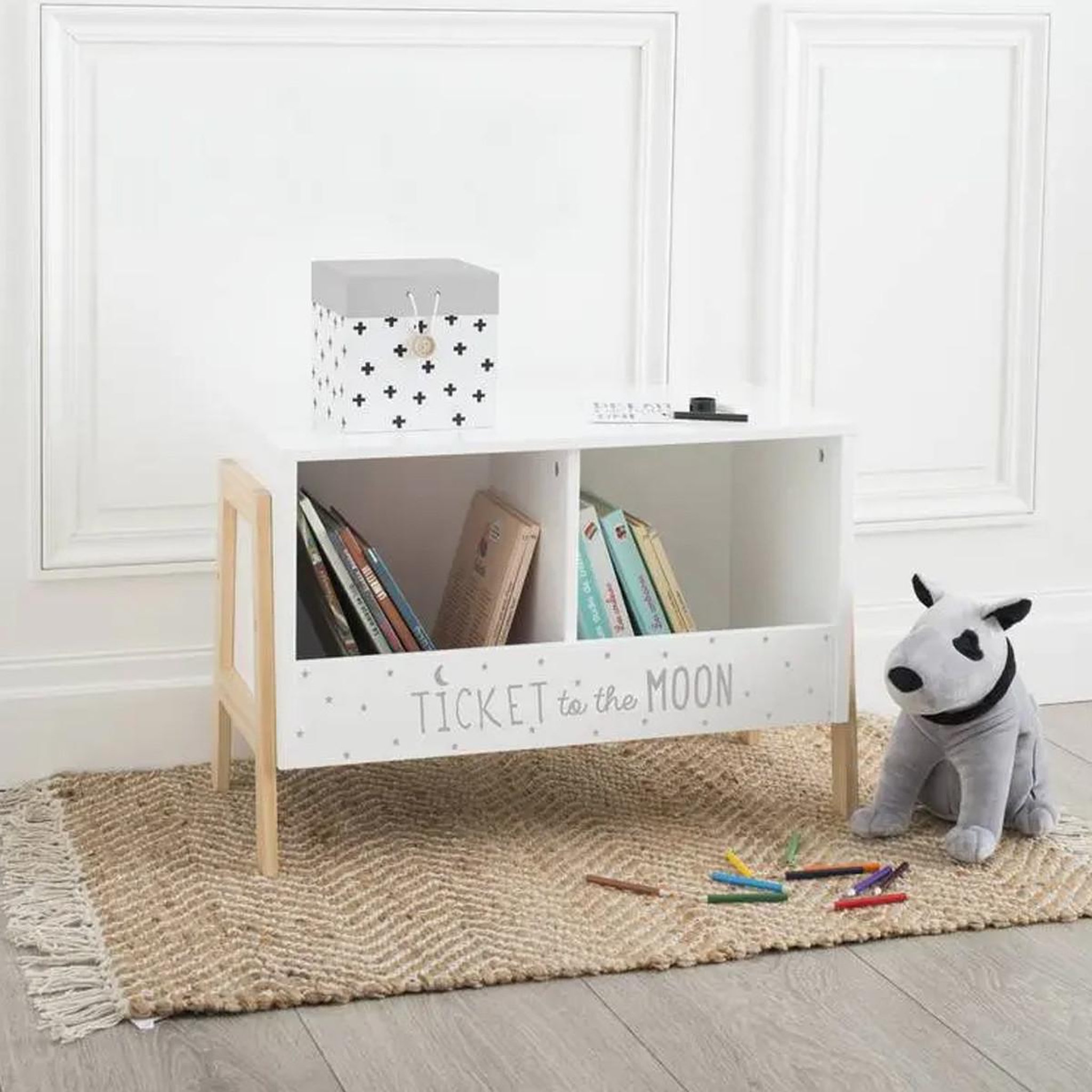 Voir la diapositive 4 : Atmosphera Kids Meuble de rangement enfant Douceur - L. 60 x H. 40 cm - Blanc