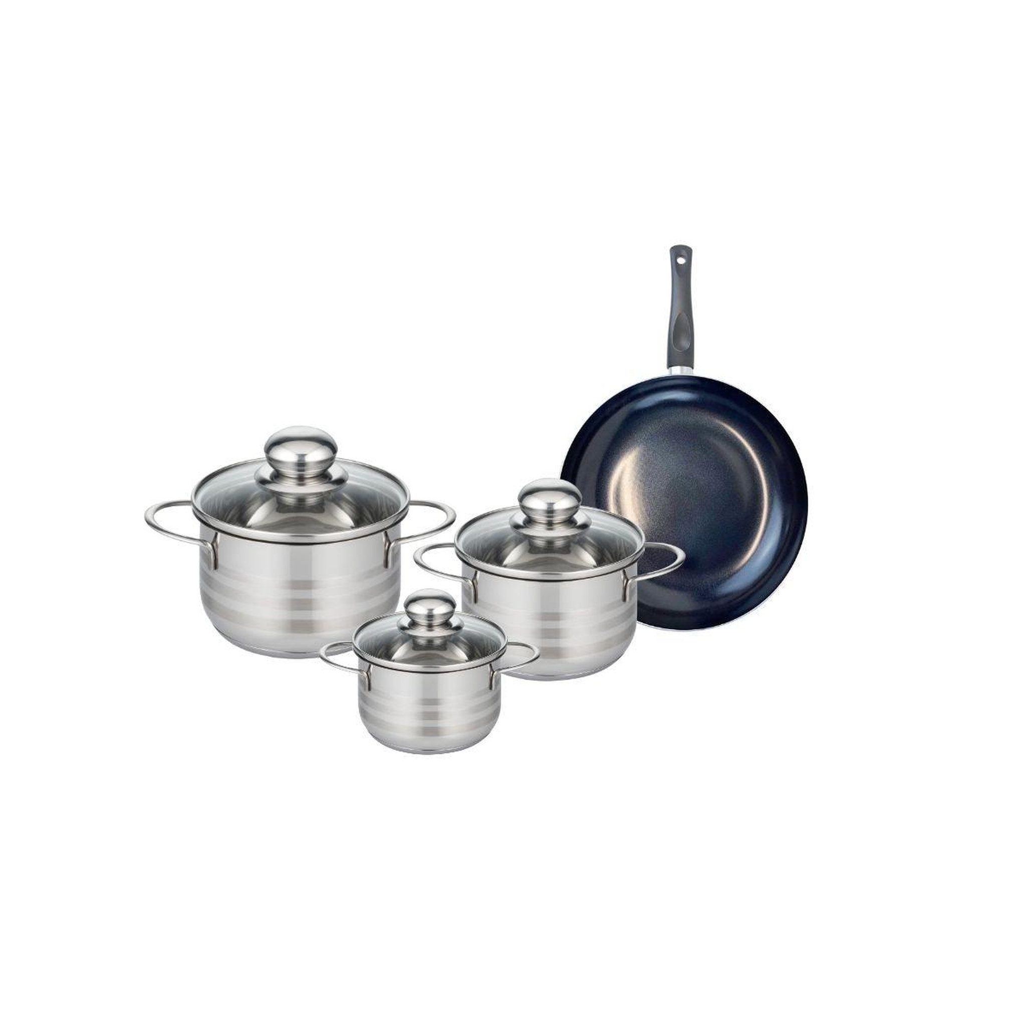 ELO Ensemble de 1 poêle de cuisson 20 cm et 3 faitouts 12, 14 et 16 cm elo prima brillant