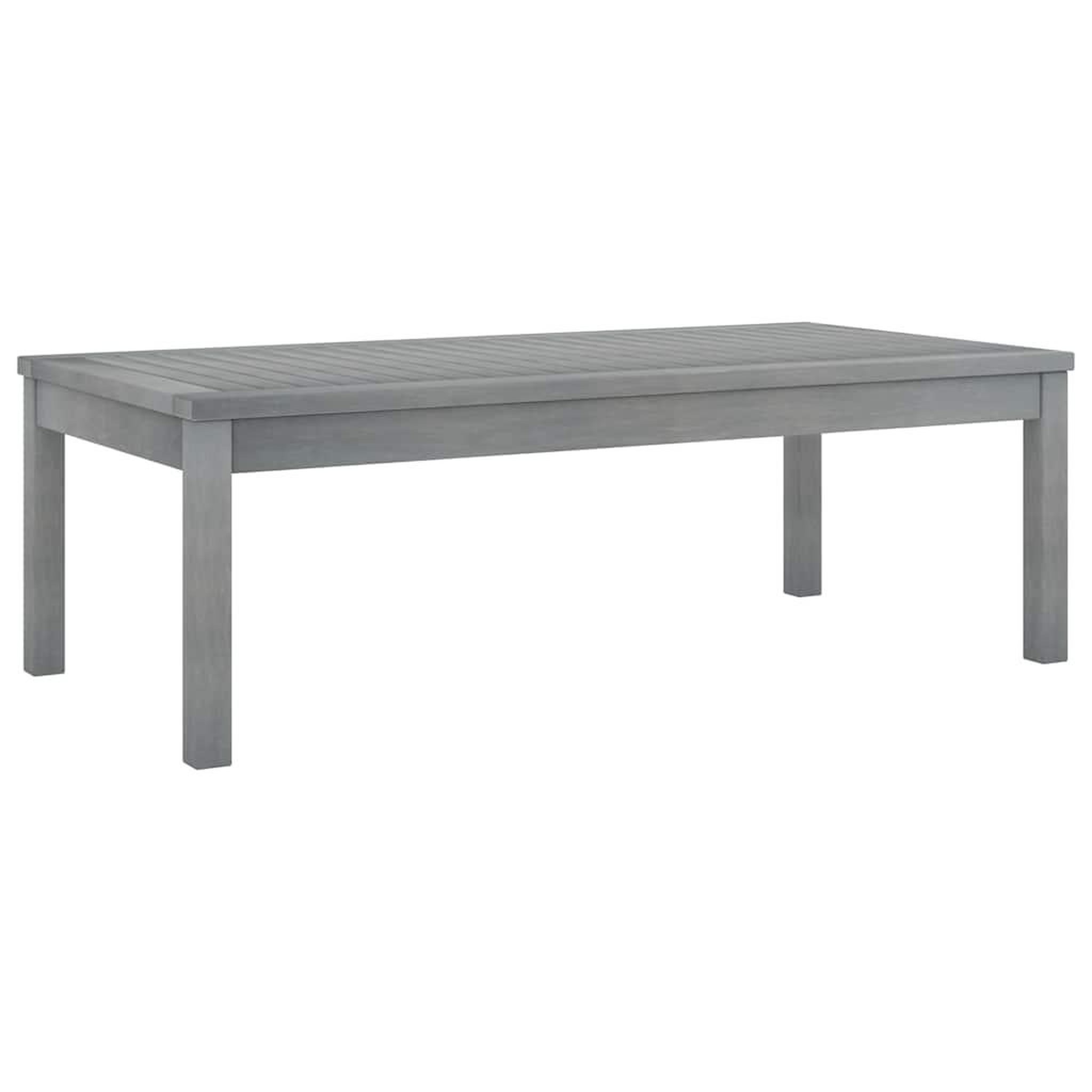 Voir la diapositive 1 : VIDAXL Table basse 100x50x33 cm gris bois d'acacia solide