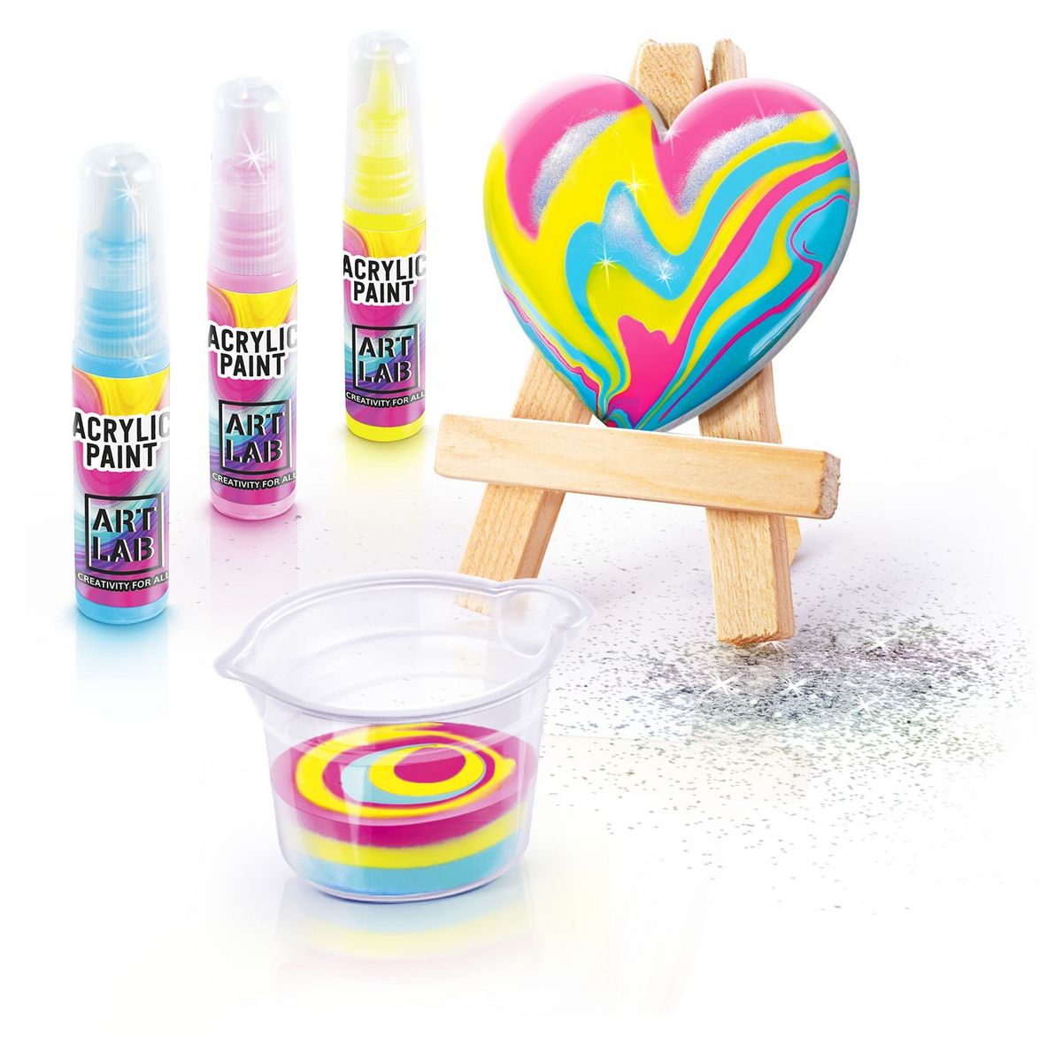 CANAL TOYS Kit Pouring paint mini chevalet