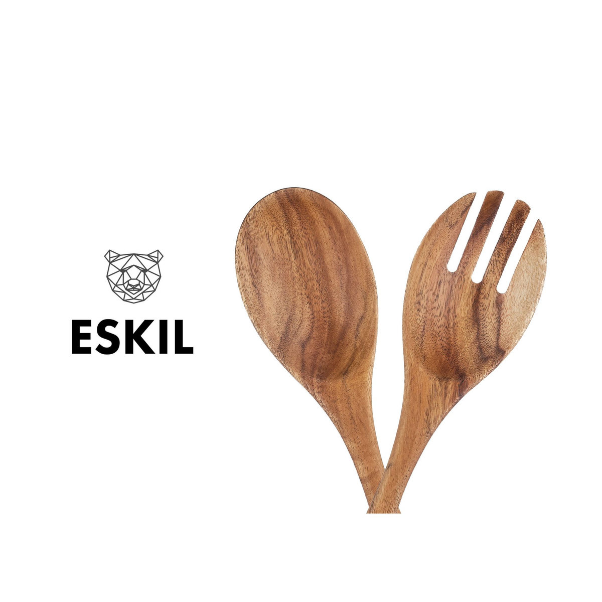 BJORN Couverts à salade en bois d'acacia ESKIL